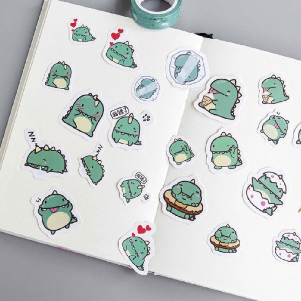 NEW 40 pcs Dino Animal stickers decal scrapbook